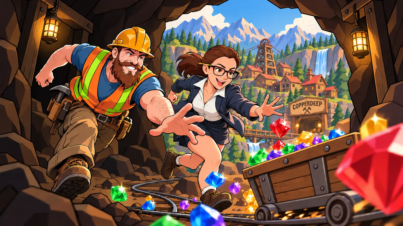 Heroes exploring Copperdeep